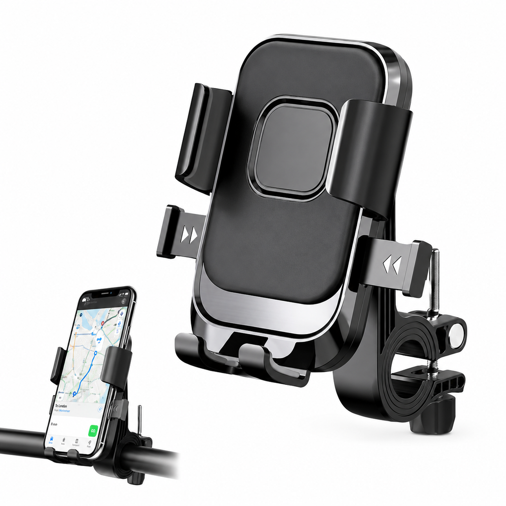 Bike Phone Mount – Shockproof Handlebar Holder for Bike & Motorcycle