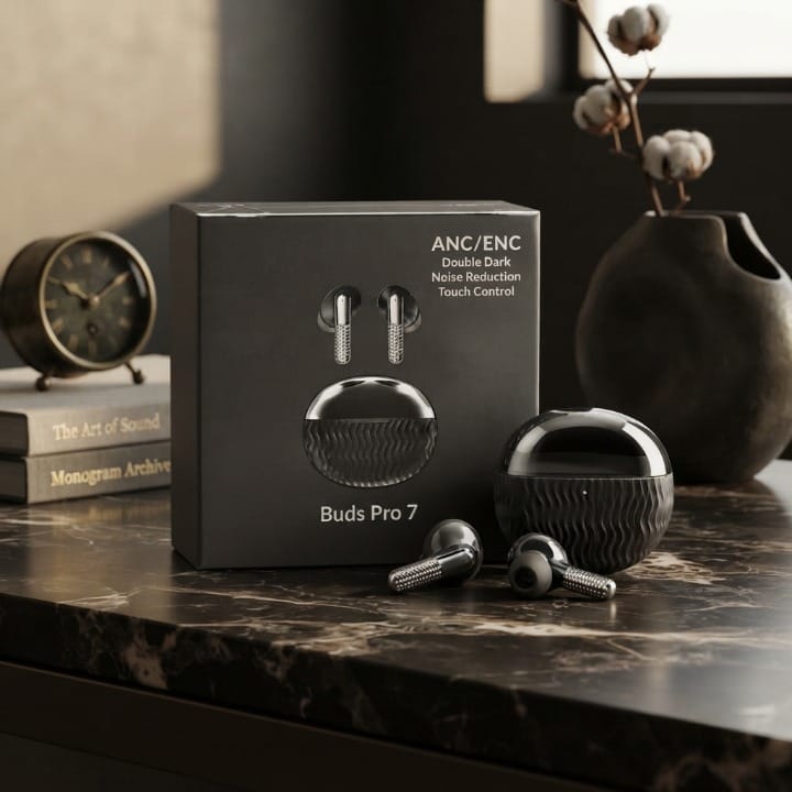 ANC Wireless Earbuds – Noise Cancelling Bluetooth Buds with ENC