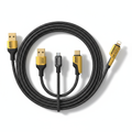 4-in-1 Fast Charging Cable – 65W Multi-Connector Braided Cable