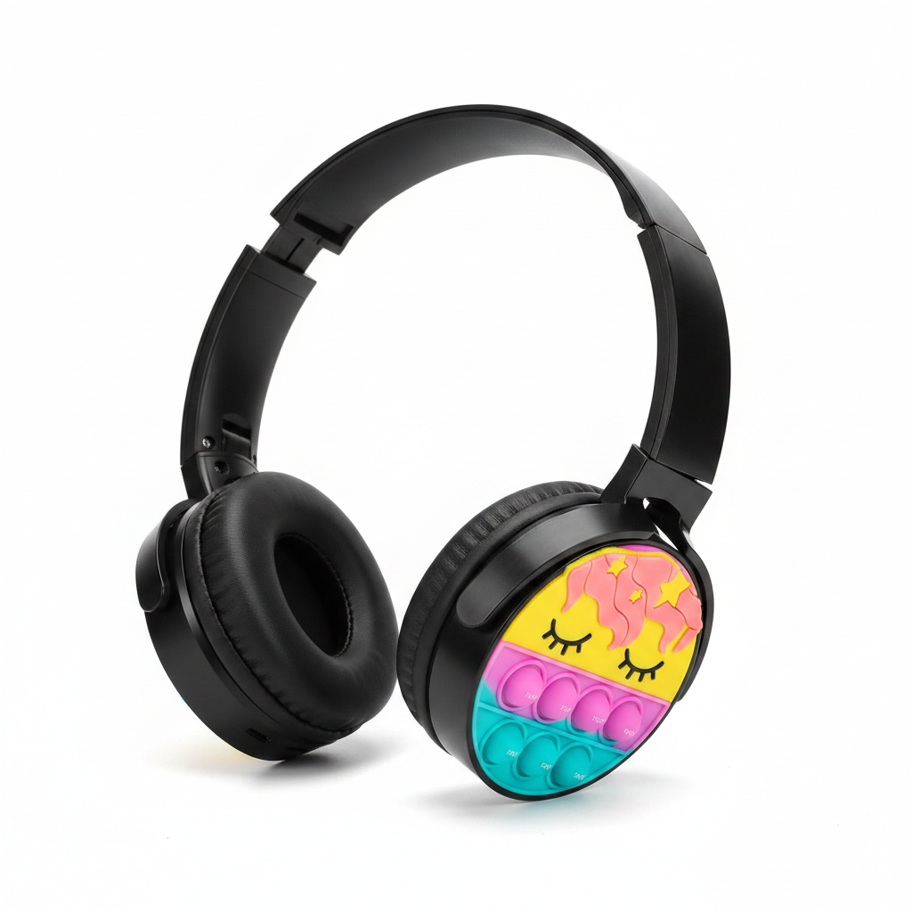 Kids Bluetooth Headphones – Unicorn Fidget Pop-It Wireless Headphones