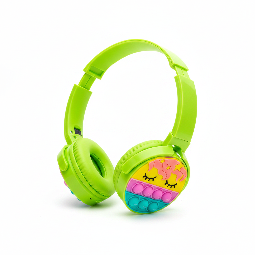 Kids Bluetooth Headphones – Unicorn Fidget Pop-It Wireless Headphones